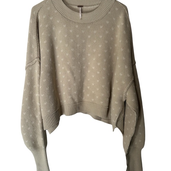 Free People Beige Textured Crew Neck Sweater - Picture 5 of 7